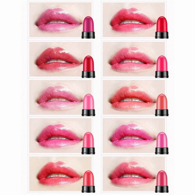 12 pcs/box women moisturizing lipstick Set box