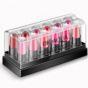 12 pcs/box women moisturizing lipstick Set box