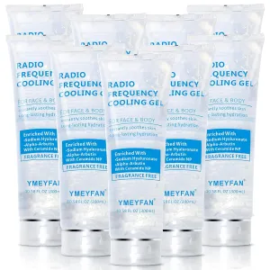 9PCS Microcurrent Conductive Gel, for Radio Frequency Facial Device, Cooling Gel for Body Laser Hair Removal, Hydrating Gel Primer with Hyaluronic Acid, Wholesale Bulk Best for Beauty Salon and Family
