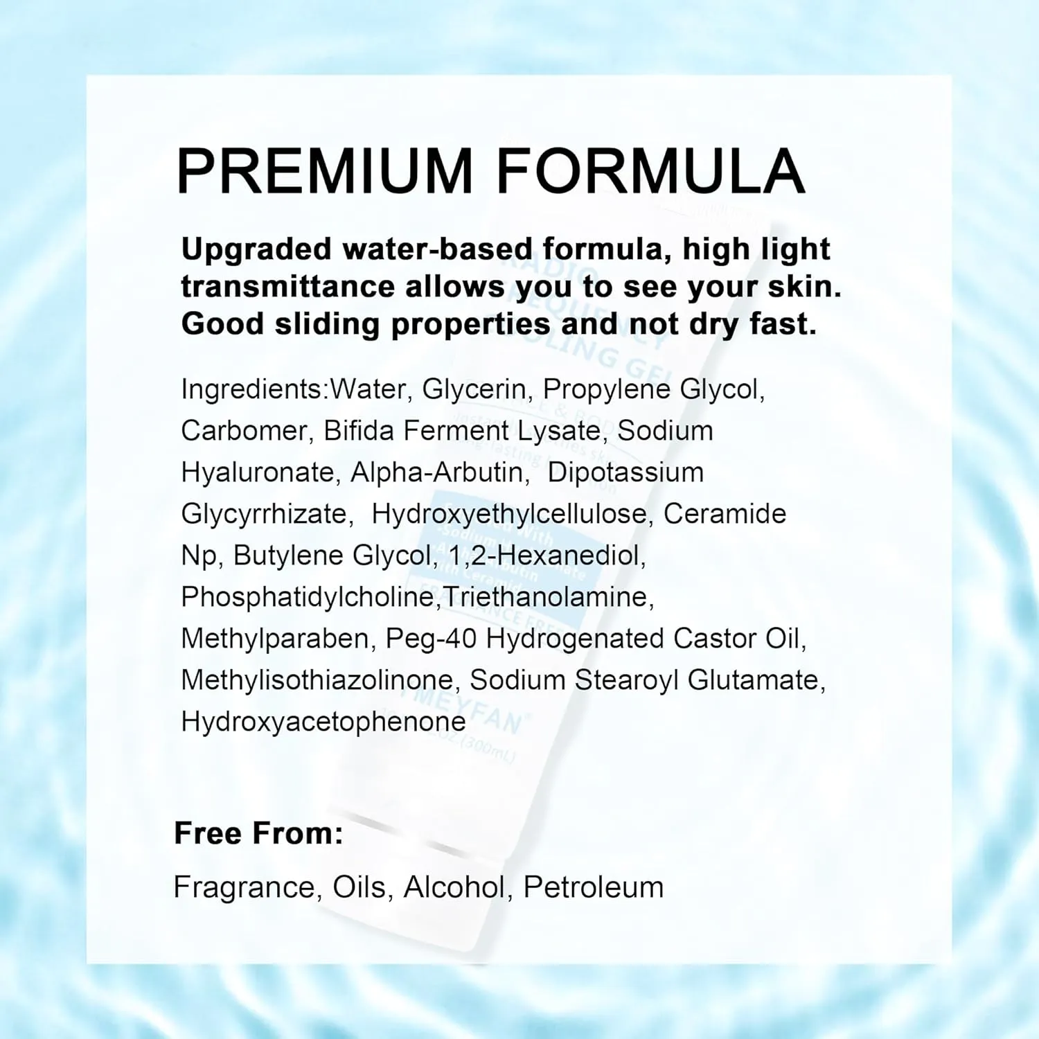 9PCS Microcurrent Conductive Gel, for Radio Frequency Facial Device, Cooling Gel for Body Laser Hair Removal, Hydrating Gel Primer with Hyaluronic Acid, Wholesale Bulk Best for Beauty Salon and Family
