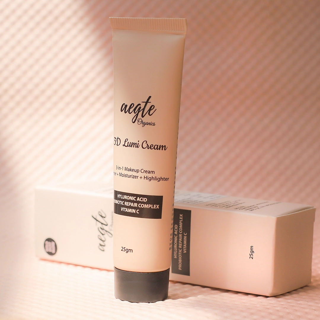 Aegte 3D Lumi Strobe Cream, Primer   Highlighter   Moisturizer, Goodness of Skin Repair Probiotics, Vitamin C & Hyaluronic Acid