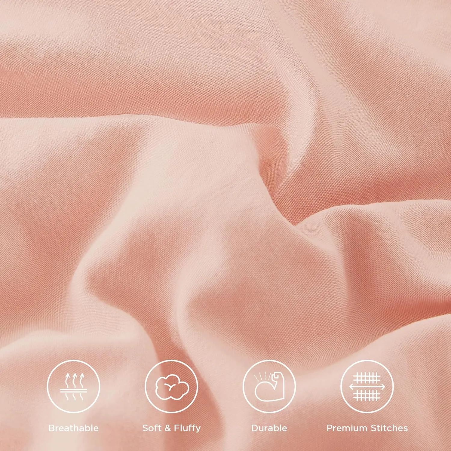 Andency Blush Queen Comforter Set(90x90Inch), 3 Pieces Lightweight Soft Ruffle Bedding Comforter Sets for Queen Bed, Farmhouse Shabby Chic Fluffy Soft Microfiber Bed Set for All Season
