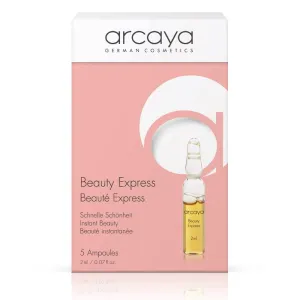 Arcaya Beauty Express Ampoule Serum for Fine Lines and Enhanced Elasticity - Free Radical Protection & Anti-Wrinkle Serum with Protein Complex & Natural Extracts - Vegan, Paraben-Free Formula, 5x2ml
