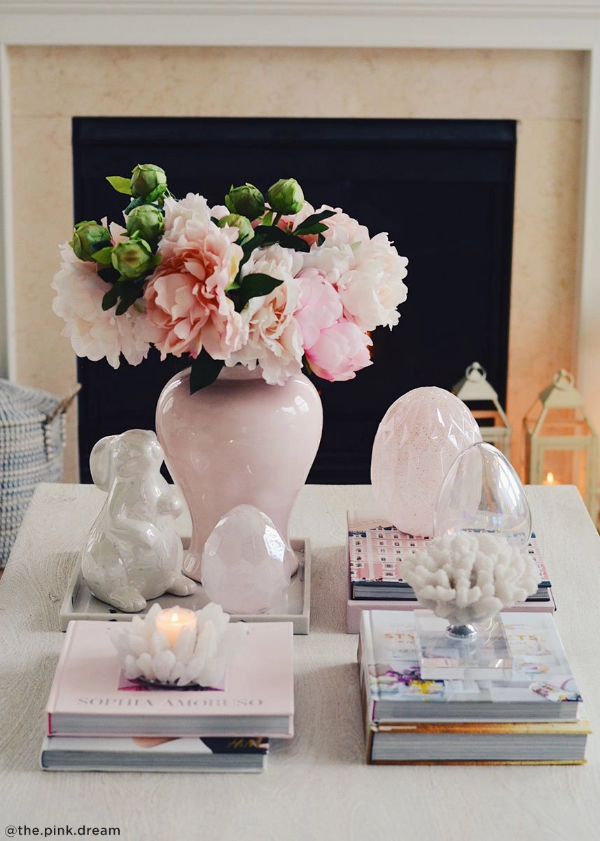 Artificial Peony Flower in Soft Pastel Pink - 30" Tall