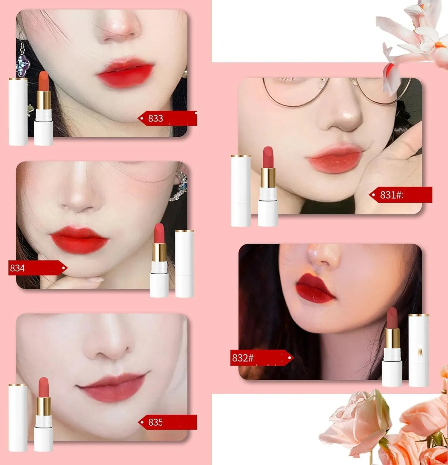 Bisou Balm, Bisou Balm Lipstick, Bisou Balm Sheer Matte Lipstick, Bisou Balm Matte Cream, Light Matte Non-Stick Lipstick Makeup Waterproof