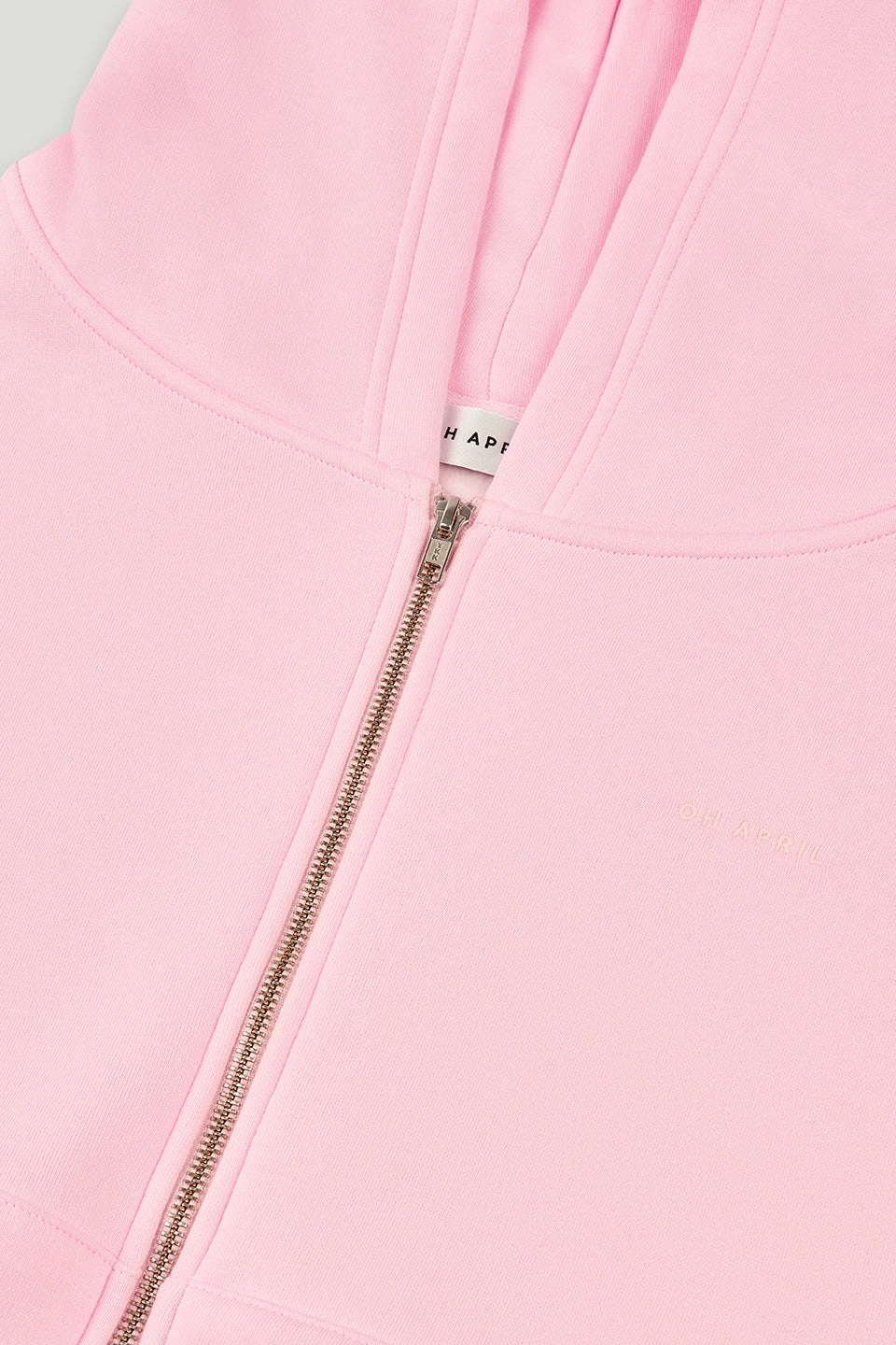 Boyfriend Zip Hoodie Soft Blush