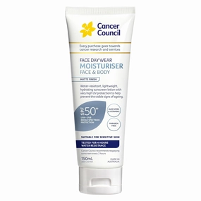 Cancer Council SPF 50  Day Wear Face Matte Invisible 4hr Water Resistant 75ml...