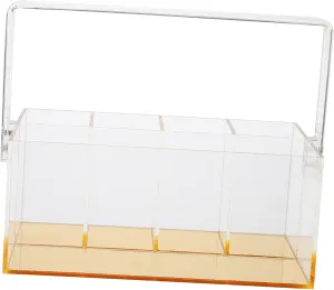 CANIGHT Makeup Organizer Handle Lipstick Makeup Storage Box Large Capacity Cosmetic Storage Box Desktop Cosmetic Holder