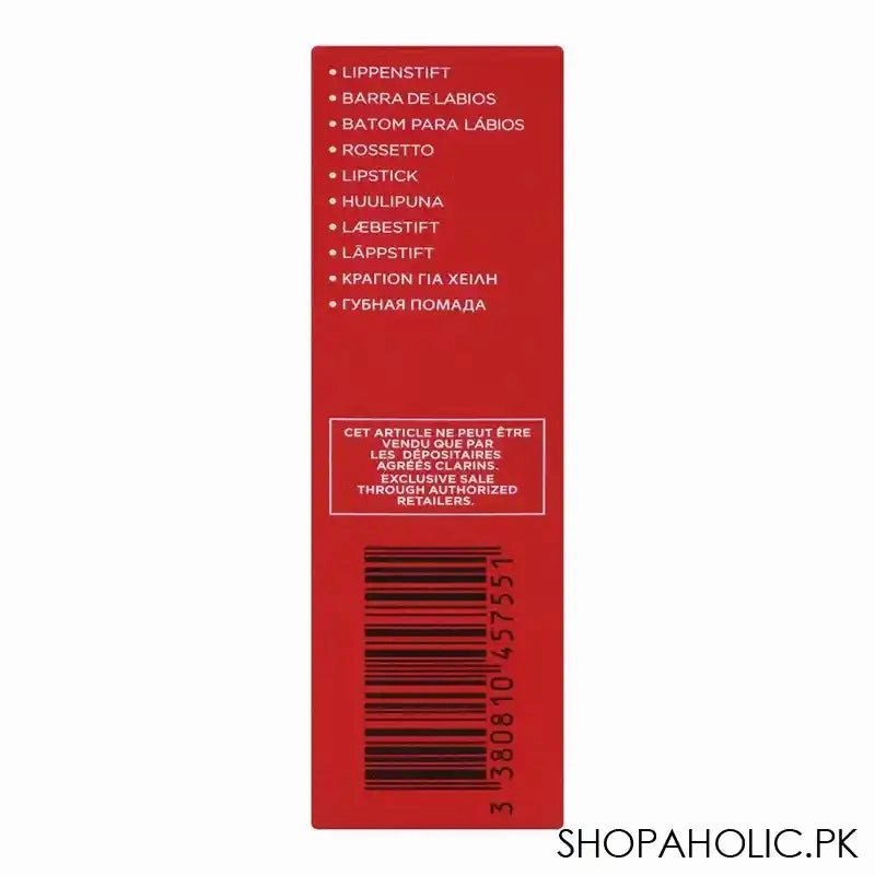 Clarins Paris Joli Rouge Moisturizing Long-Wearing Lipstick, Tenue Hydratation, 763 Fiery Red