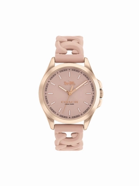 Coach Women's Libby Watch Rubber Pink Blush