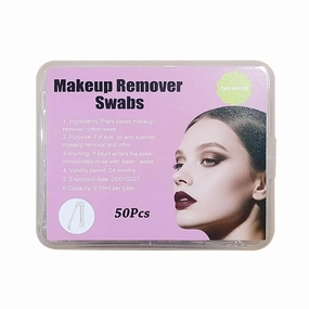 Cotton Makeup Remover Swabs,Cotton Swabs,Eye & Lip Sticks Remover,Liquid-Filled Makeup Remover Swabs Disposable Cotton Swabs for Eye/Lip/Eyebrow/Eyelash Makeup (pack of 300)