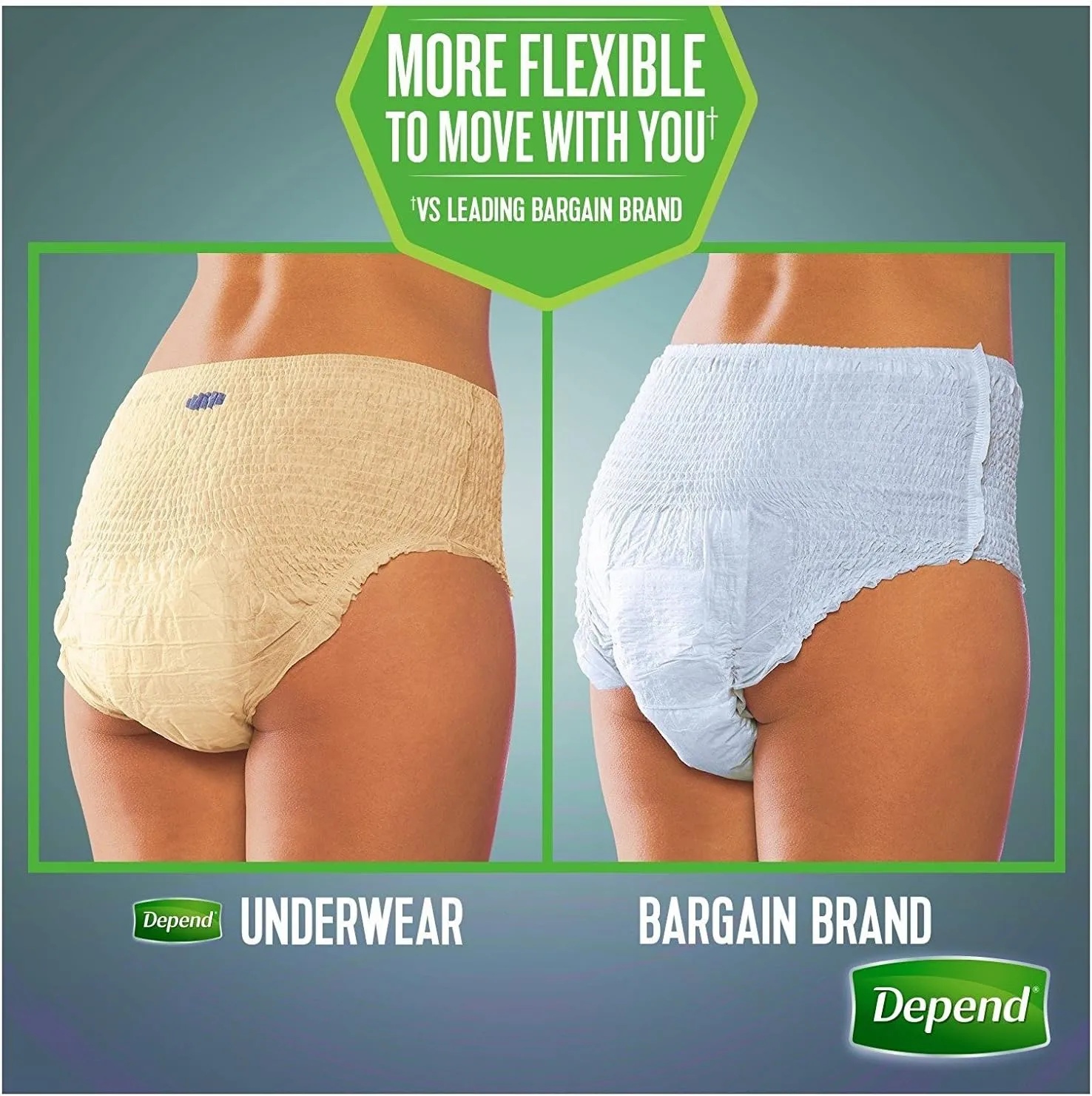 Depend FIT-FLEX Incontinence Underwear for Women, Disposable, Maximum Absorbency, Large, Blush, 52 Count (2 Packs of 26) (Packaging May Vary)