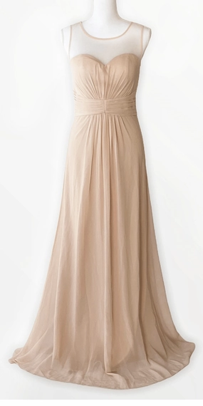 Empire Waist Long Chiffon Gown