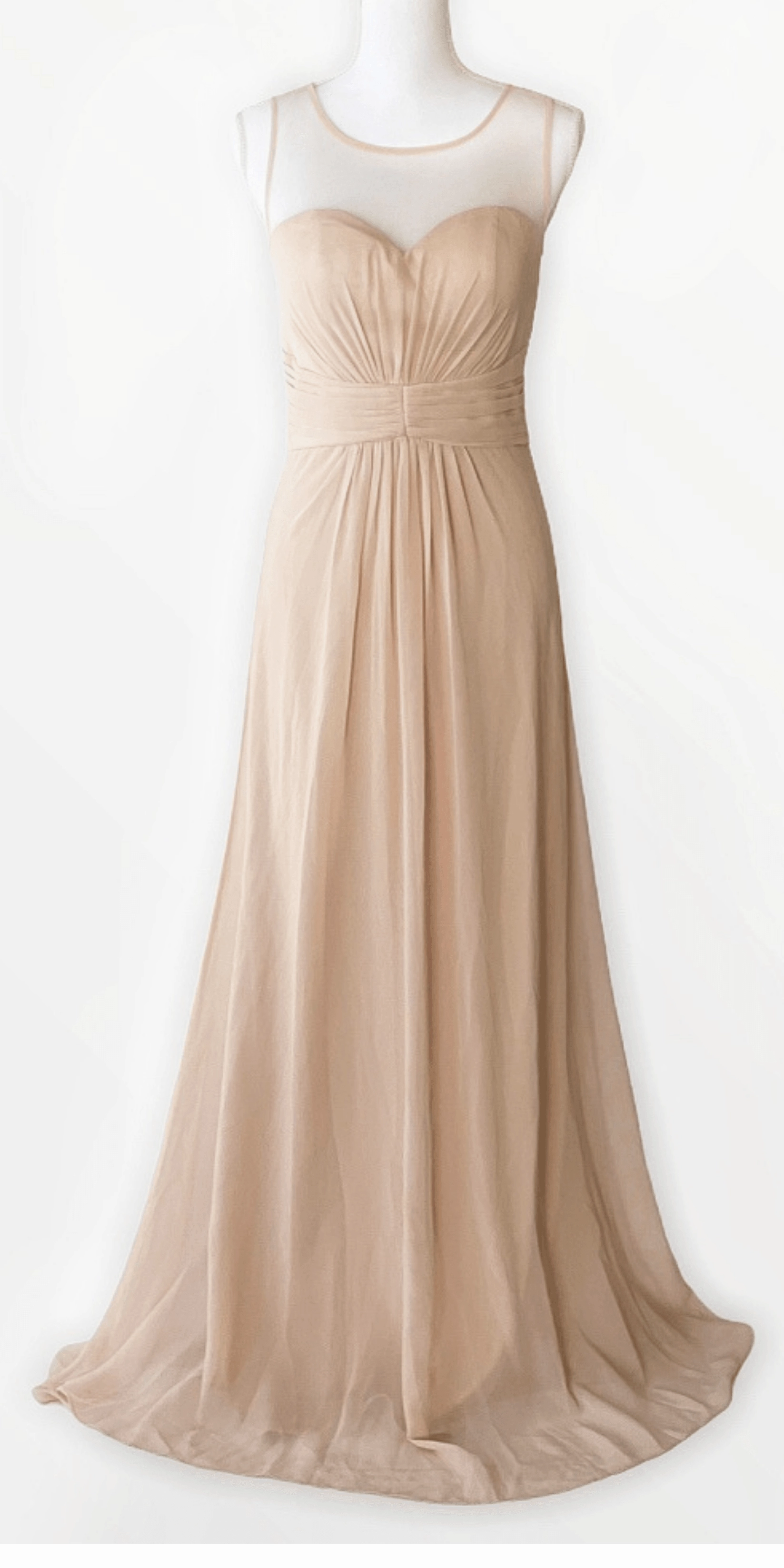 Empire Waist Long Chiffon Gown