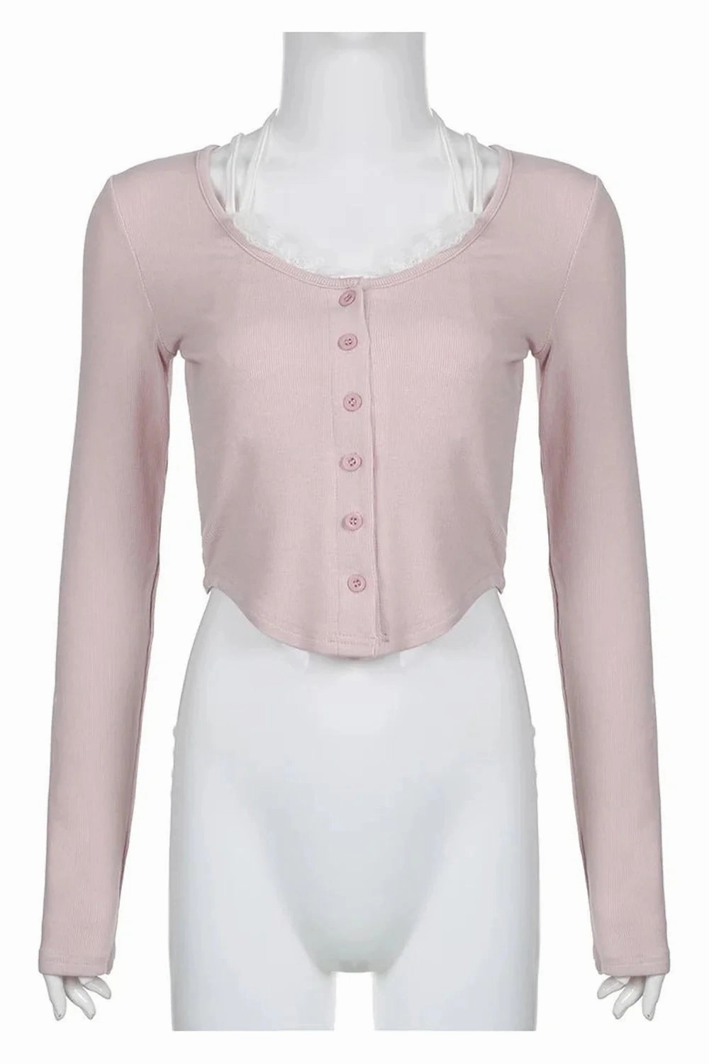 Fall Blush Ballet Ribbed Cardigan