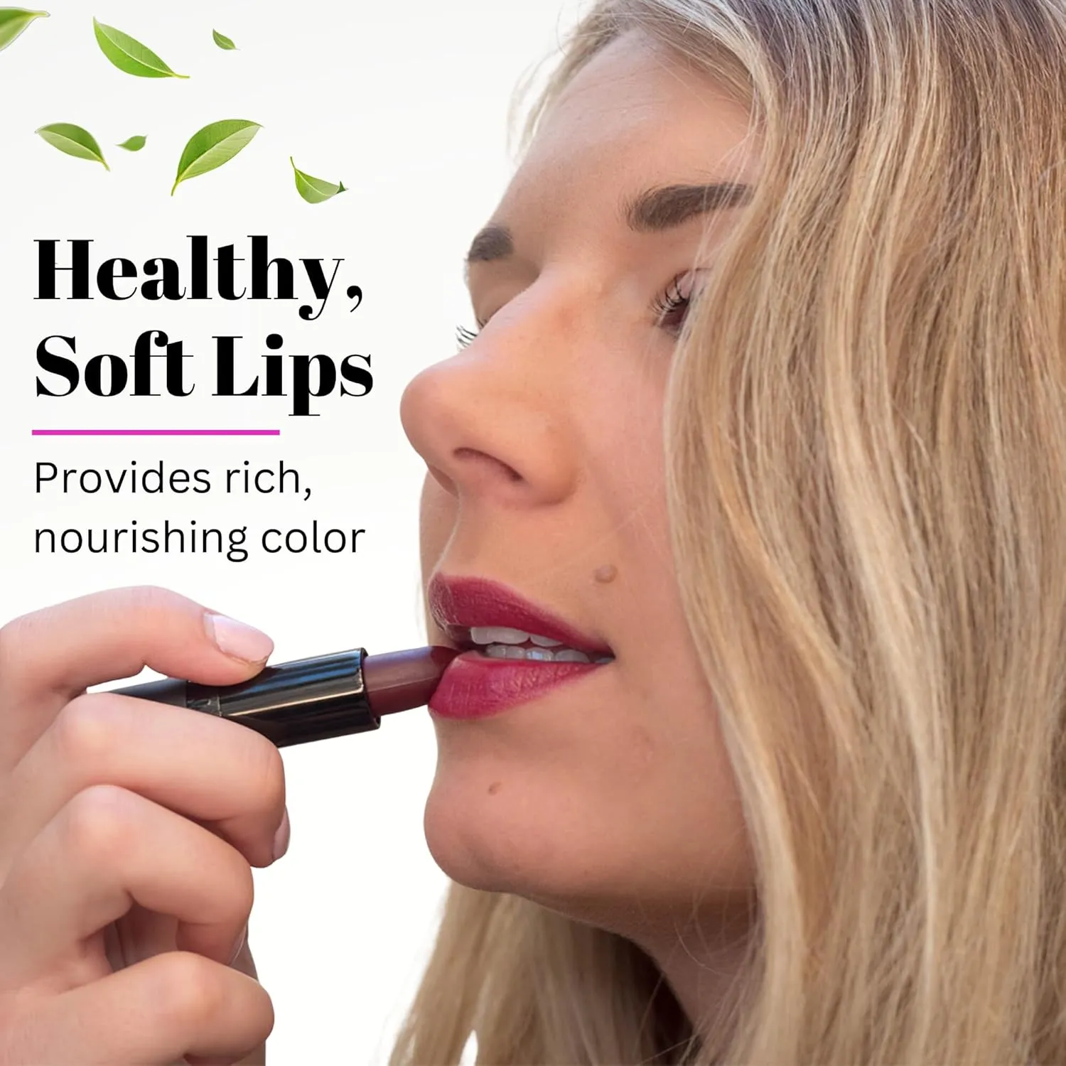 Fifth & Skin BOTANICAL Lipstick (CHERRY) | Vegan | Natural | Organic | Certified Cruelty Free | Paraben Free | Petroleum Free | Healthy | Moisturizing | Vibrant Color that's Good for your Lips!