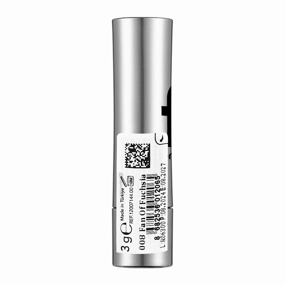 Flormar Sheer Up Lipstick, 3g, 008 Fan Of Fuchsis