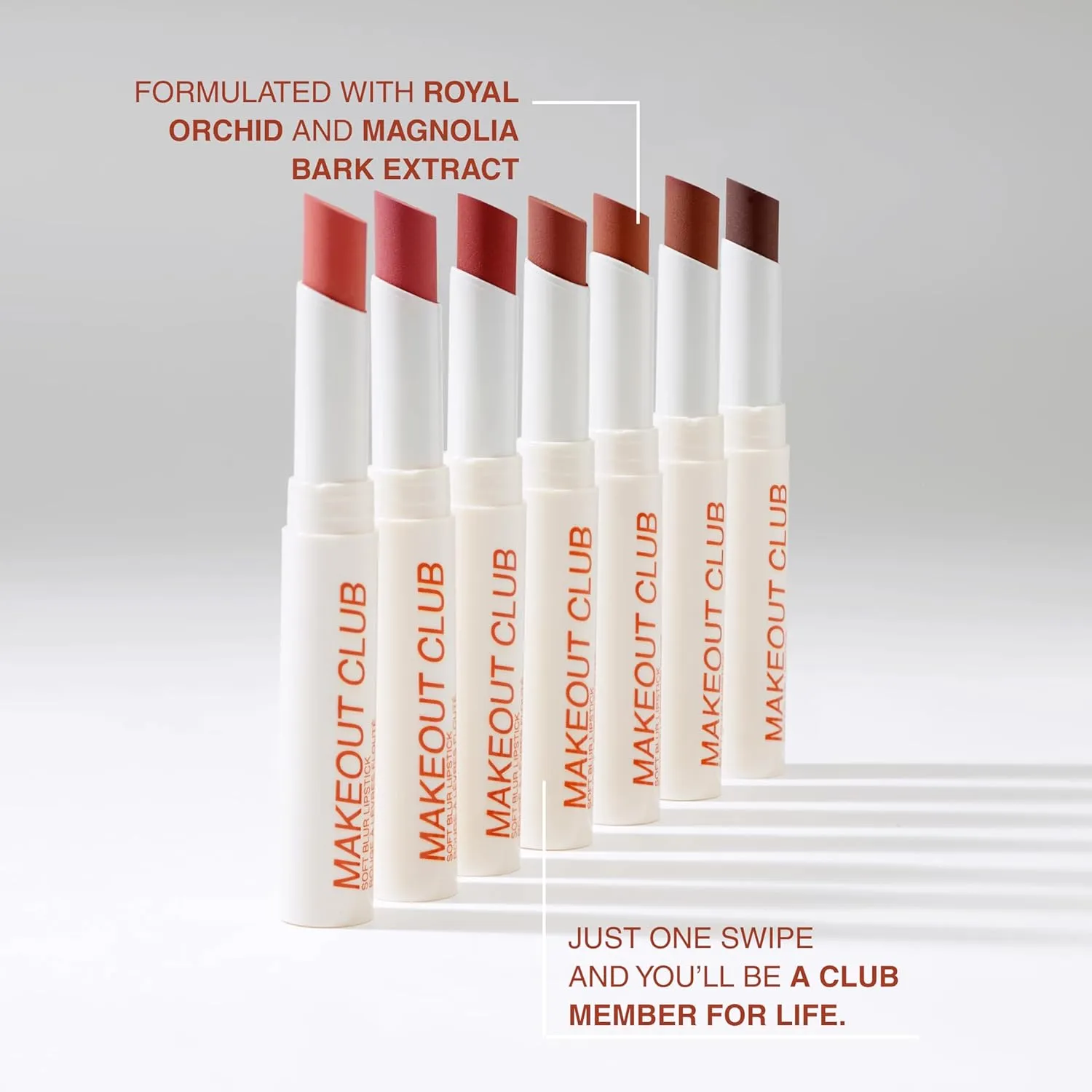 Freck Beauty MAKEOUT CLUB Soft Blur Lipstick – Medium-to-Full Coverage, 8-Hour Wear, Transfer-Proof, Buildable Soft Matte Finish, Wearable Color for All Skin Tones | SHY HOTTIE (Warm Caramel)