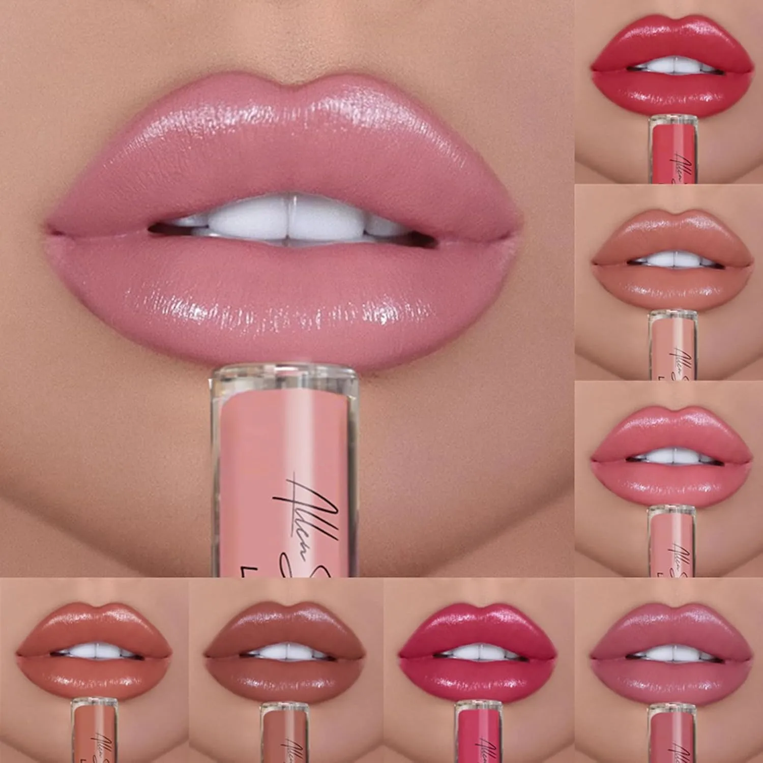 Hailnrothwad Lipstick, Hailnrothwad 12 Colors Cream Texture Lipstick, Brillo De Labios En Crema De 12 Colores, Moisturizing Non-Drying Lip Glaze, Long-Lasting Lip Plumper Gloss (4#)