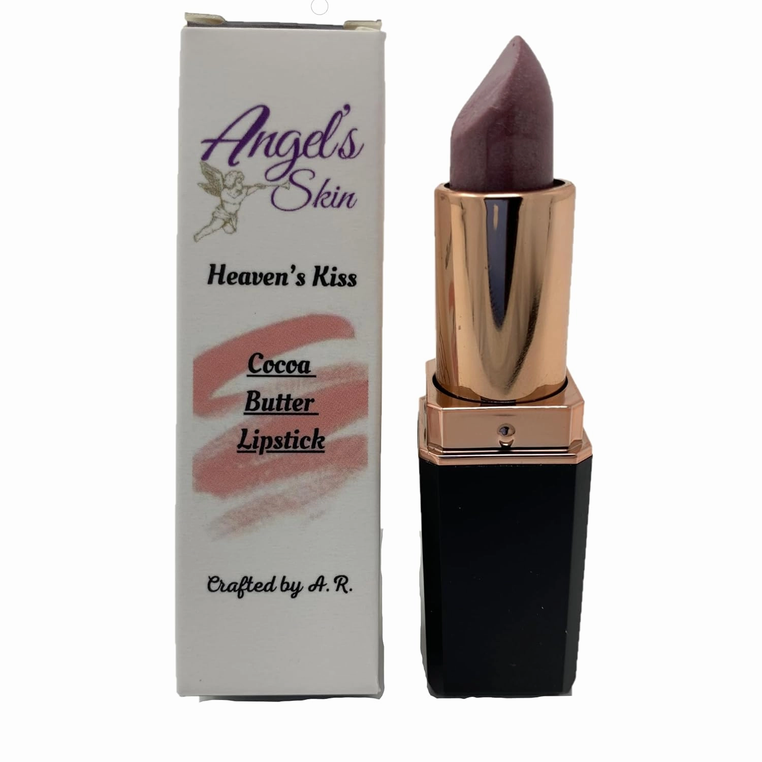 Heaven’s Kiss Cocoa Butter Lipstick | Moisturizing Shiny Lipstick | Angel’s Skin (Bold Bronze)