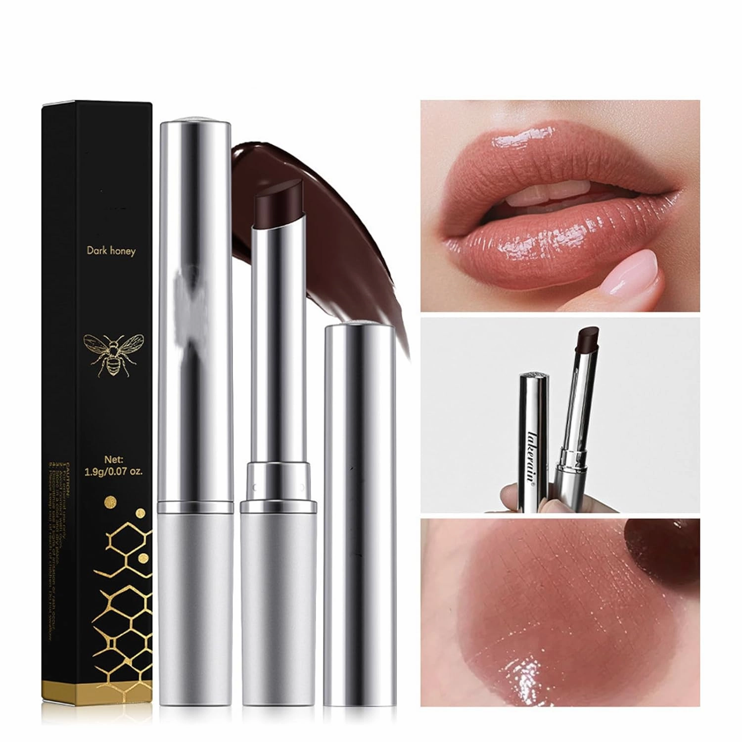 Honeynoir-Black Honey Lipstick, Honey Noir Black Honeys Lipstick, Honeys Lipsticks, Nourishing and Hydrating Lip Gloss for Women