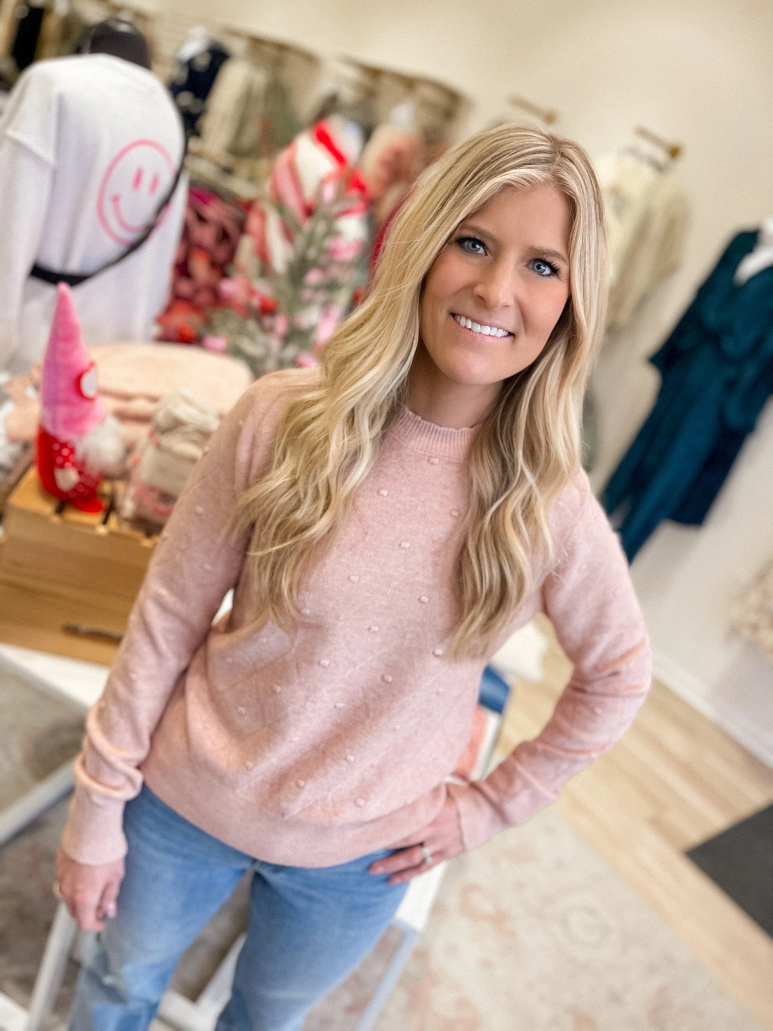 I’m Here Now Blush Sweater
