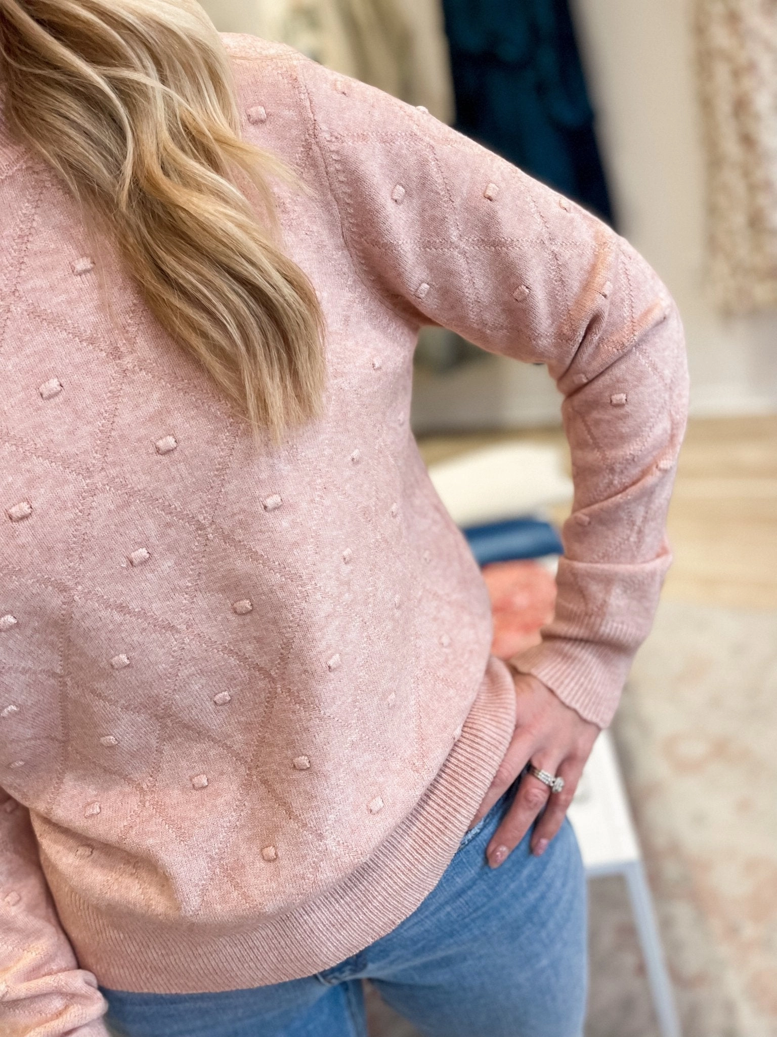 I’m Here Now Blush Sweater