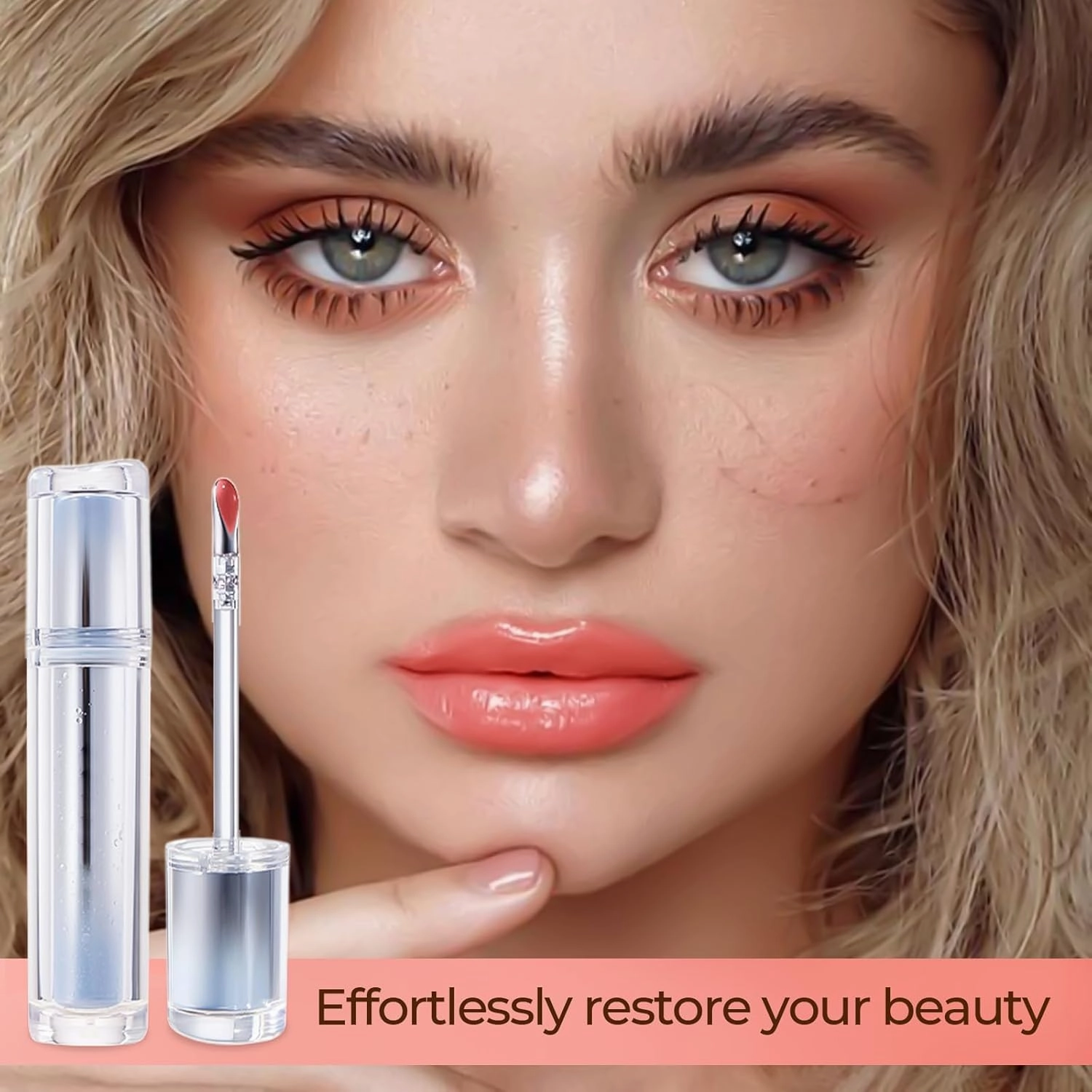 Ice Watery Lip Gloss, 2025 New Ice Iron Tinted Lip Tint, Jelly Hydrating Lip Gloss, Moisturizing Nonstick Tinted Lips Oil (08)