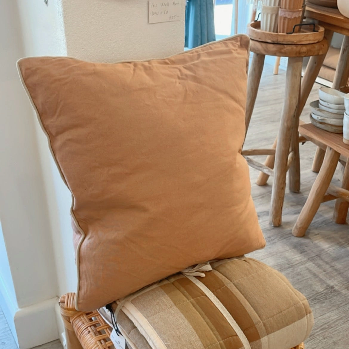 Jane Linen/Cotton Cushion | Blush