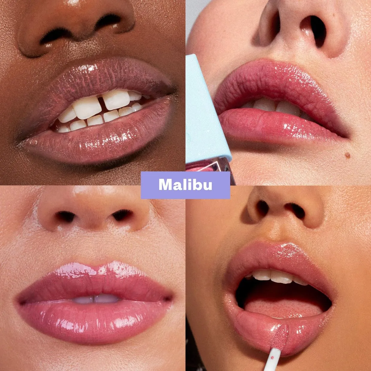 Kosas Wet Lip Oil Gloss - Hydrating Lip Plumping Treatment with Hyaluronic Acid & Peptides, Non-Sticky Finish (Malibu)