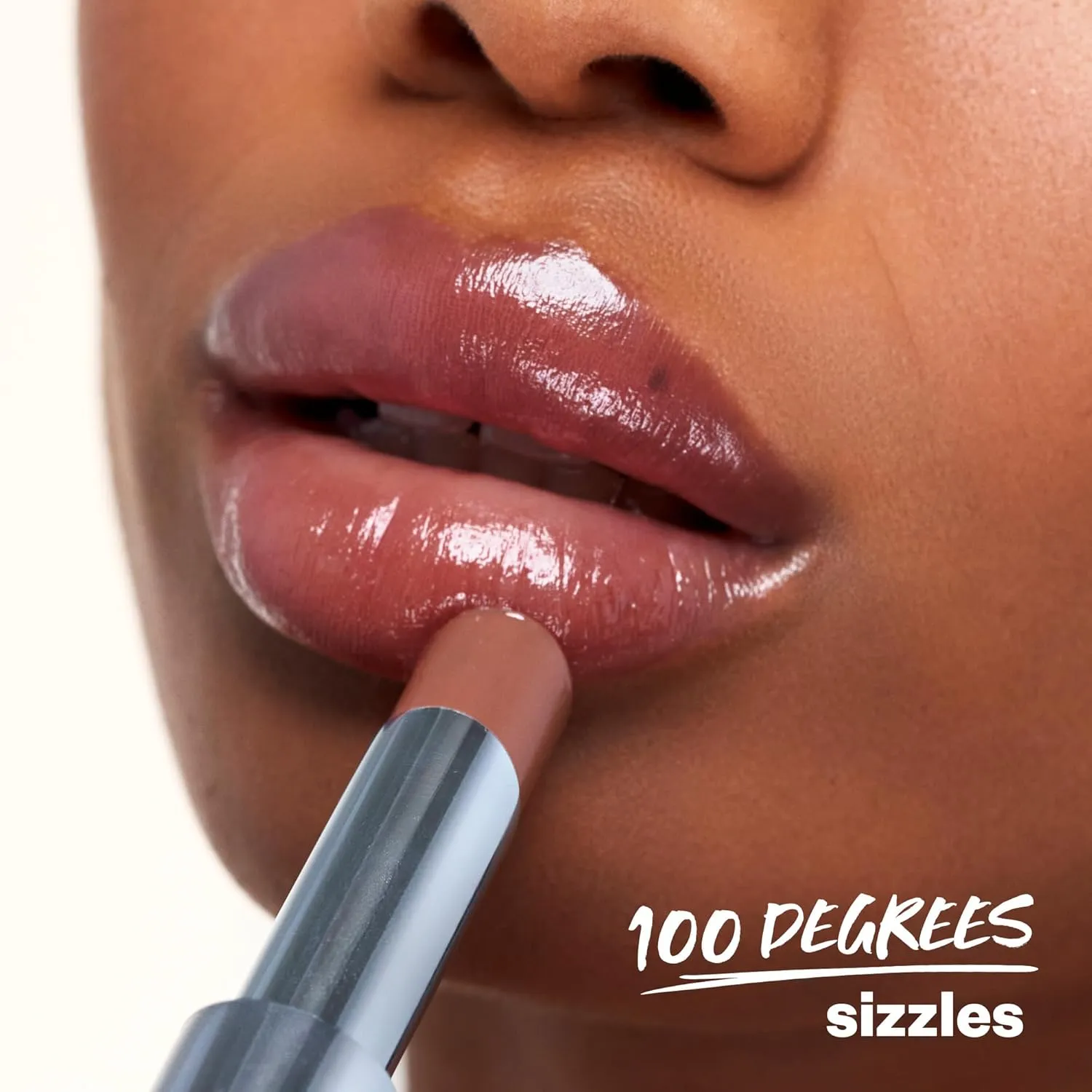 Kosas Wet Stick Moisturizing Shiny Sheer Lipstick with Ceramides, Hyaluronic acid, Peptides and Mango Butter - Soothes, Softens, and Moisturizes Lips – 100 Degrees