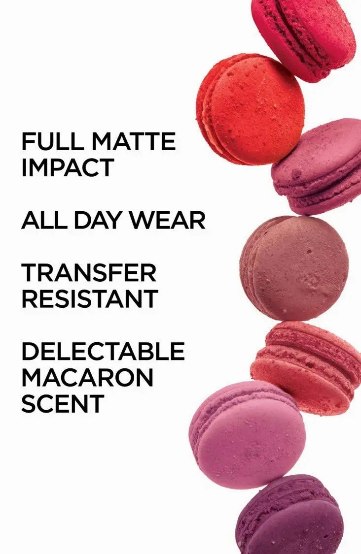 L'Oreal Paris Makeup Infallible Pro Matte Les Macarons Scented Matte Liquid Lipstick, Highly Pigmented, Longwear, Waterproof and Smudge Proof, Mon Caramel, 0.21 fl; oz.