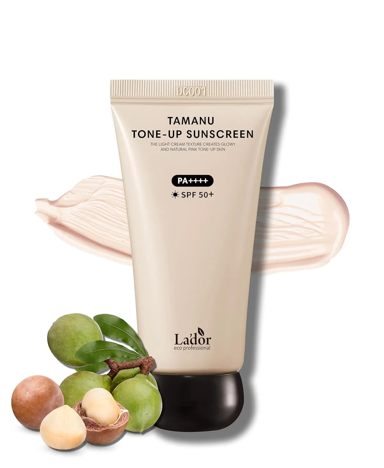 La'dor Tamanu Daily Sheer Glow Tinted Tone-up Face Sunscreen Moisturizer UV Protector Hydrating Non-greasy Makeup Primer SPF 50  PA     Sun Protection Korean Skincare