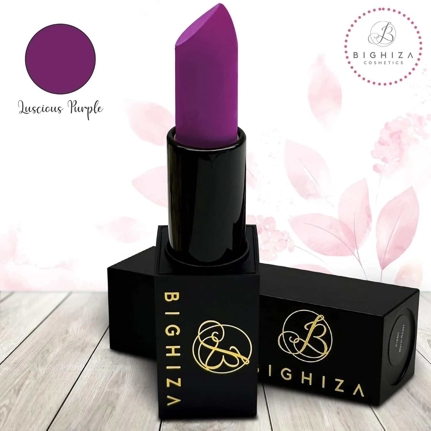 Lipstick, Super high-impact color with shea butter and nutrient rich essential oils - Moisturizing Creamy Formula (Luscious Purple)