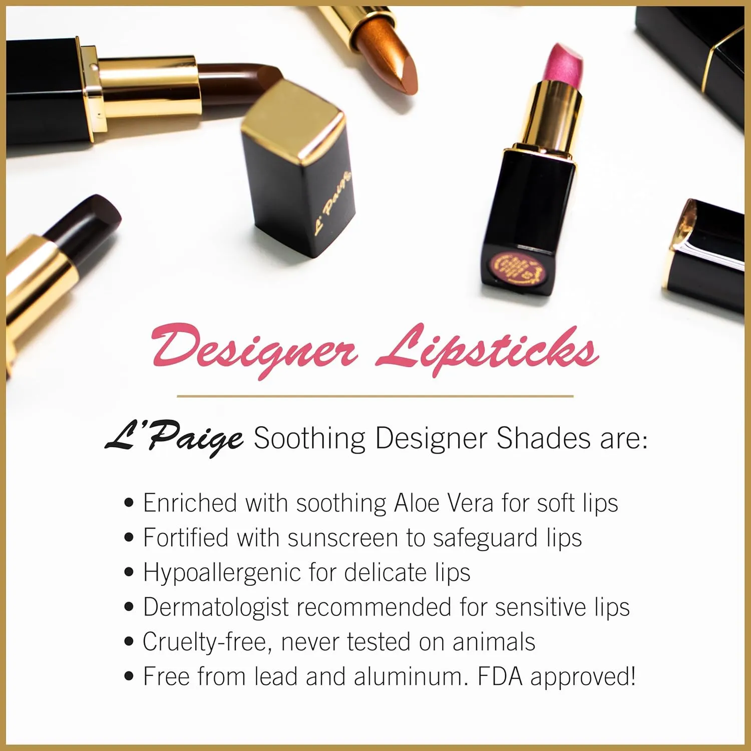 L'Paige L29 - ICE MOCHA Designer Lipstick | Aloe Vera Based, Long-lasting, Moisturizing