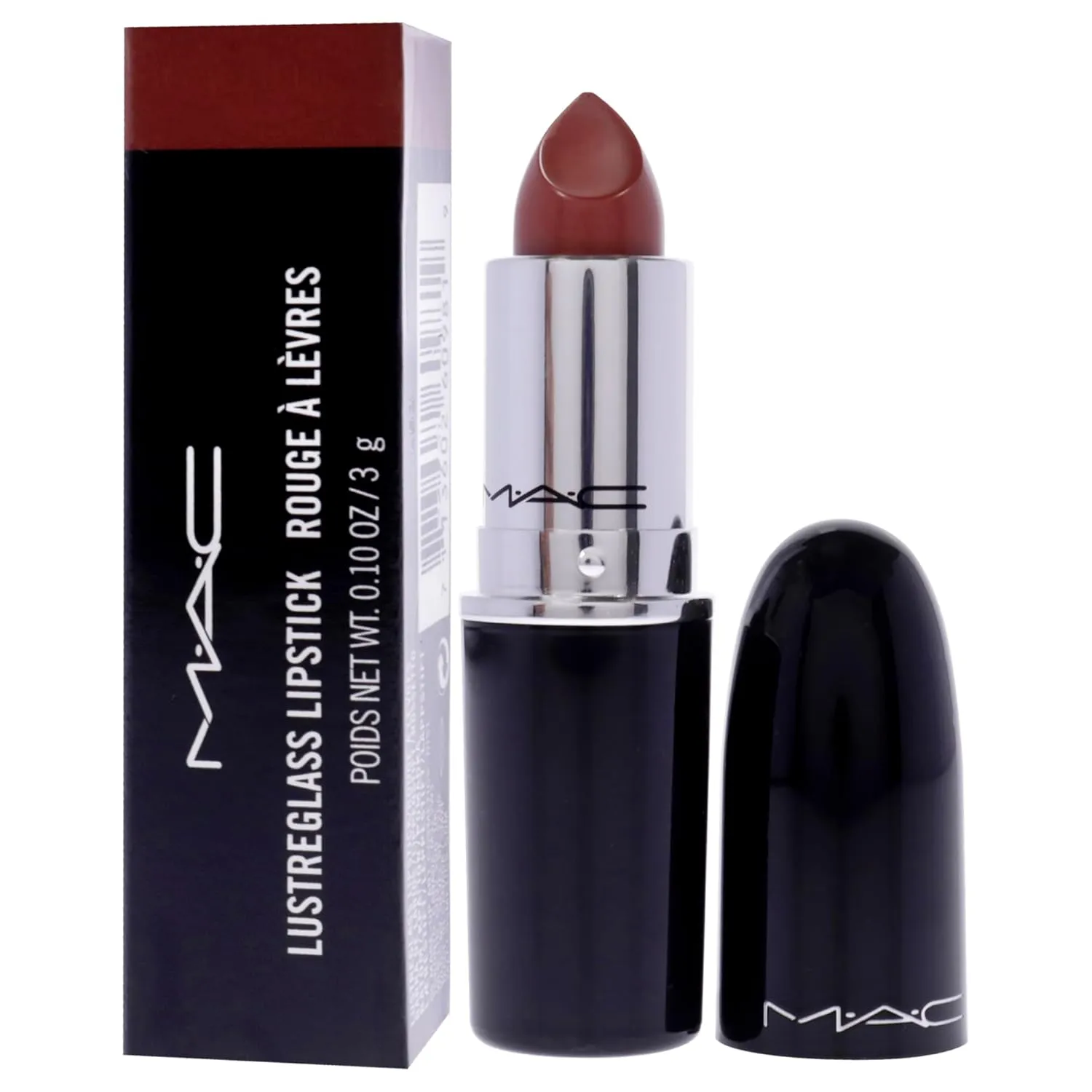 MAC Lustreglass Sheer Shine Lipstick - Posh Pit for Women - 0.1 oz Lipstick