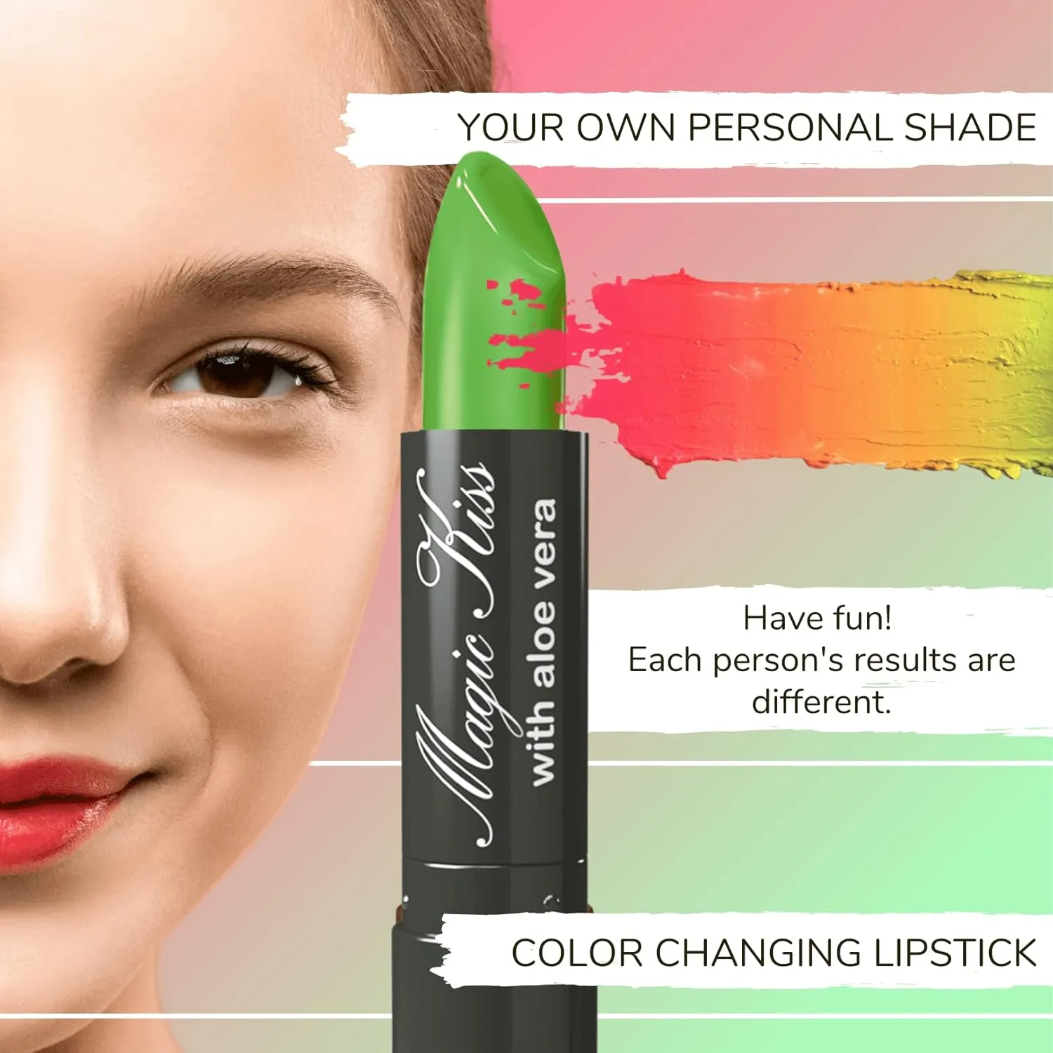 Magic Kiss Color Changing Matte 6 Piece Lipstick Set infused with Aloe Vera Made in USA (Colors of Aloha 4)