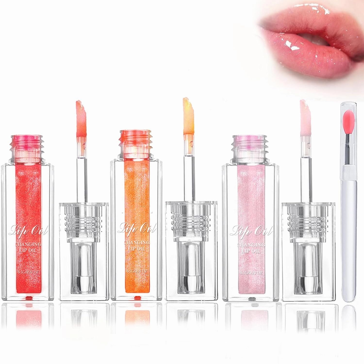 Magic Color Changing Lip Oil, Color Changing Lip Oil, Boss Up Color Changing Lip Oil, Color Changing Lip Oil Stain, Conversion Lip Stain, Conversion Lip Oil, Warm Change Lip Gloss (3PCS,Mix)