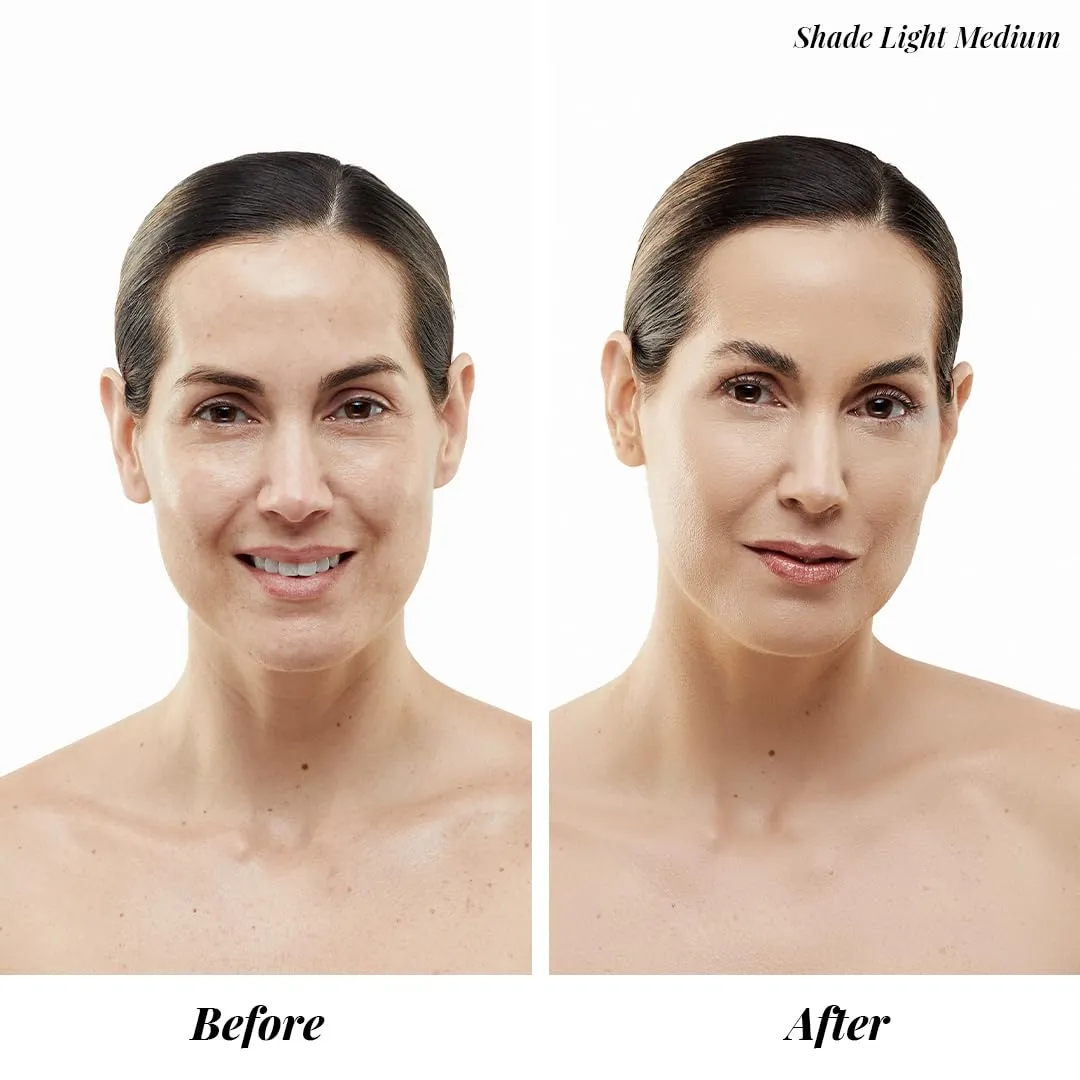 MagicMinerals AirBrush Foundation Set by Jerome Alexander – 3pc Set Includes Primer, Foundation and Kabuki Brush - Spray Makeup with Anti-aging Ingredients for Smooth Radiant Skin (Medium)