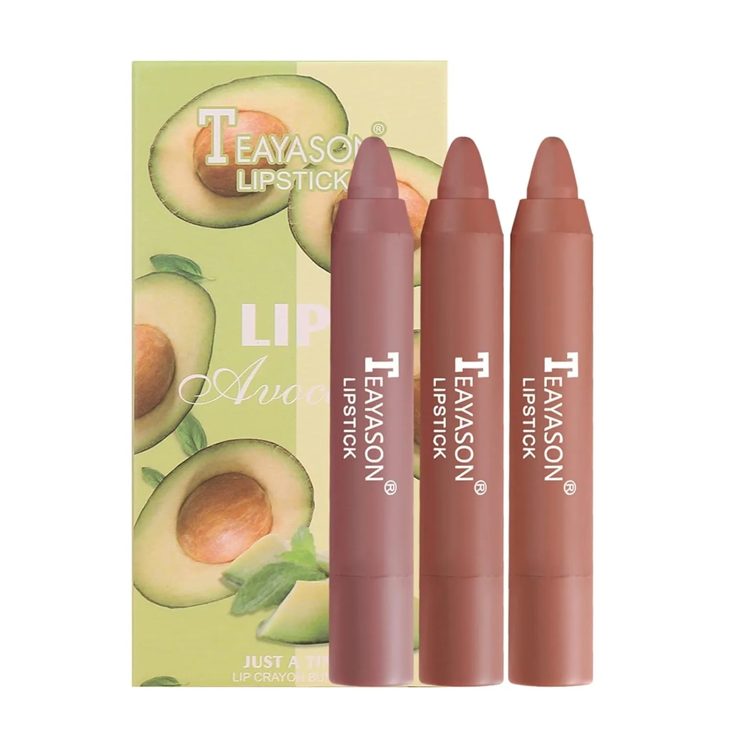 Makeup Crayon Lipstick 3 Pack Small Set Lipstick Matte Matte Velvet Air Lipstick Pen Cosmetics (Color : B)
