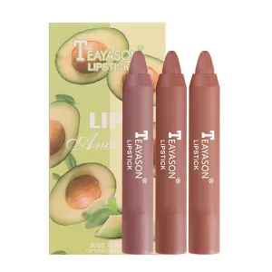 Makeup Crayon Lipstick 3 Pack Small Set Lipstick Matte Matte Velvet Air Lipstick Pen Cosmetics (Color : B)