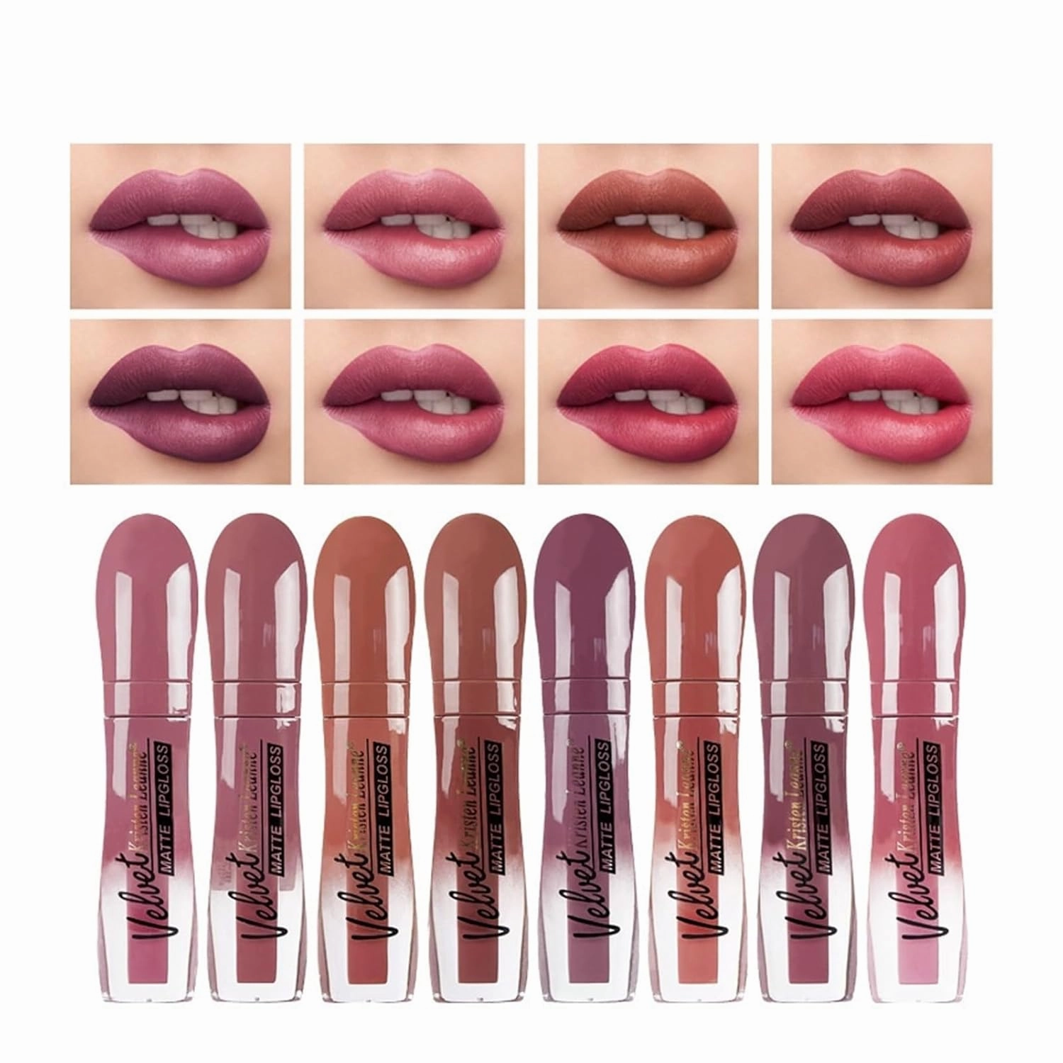 Matte lip gloss matte lipstick non-stick cup does not fade lip gloss makeup (Color : 802, Size : 5ML)