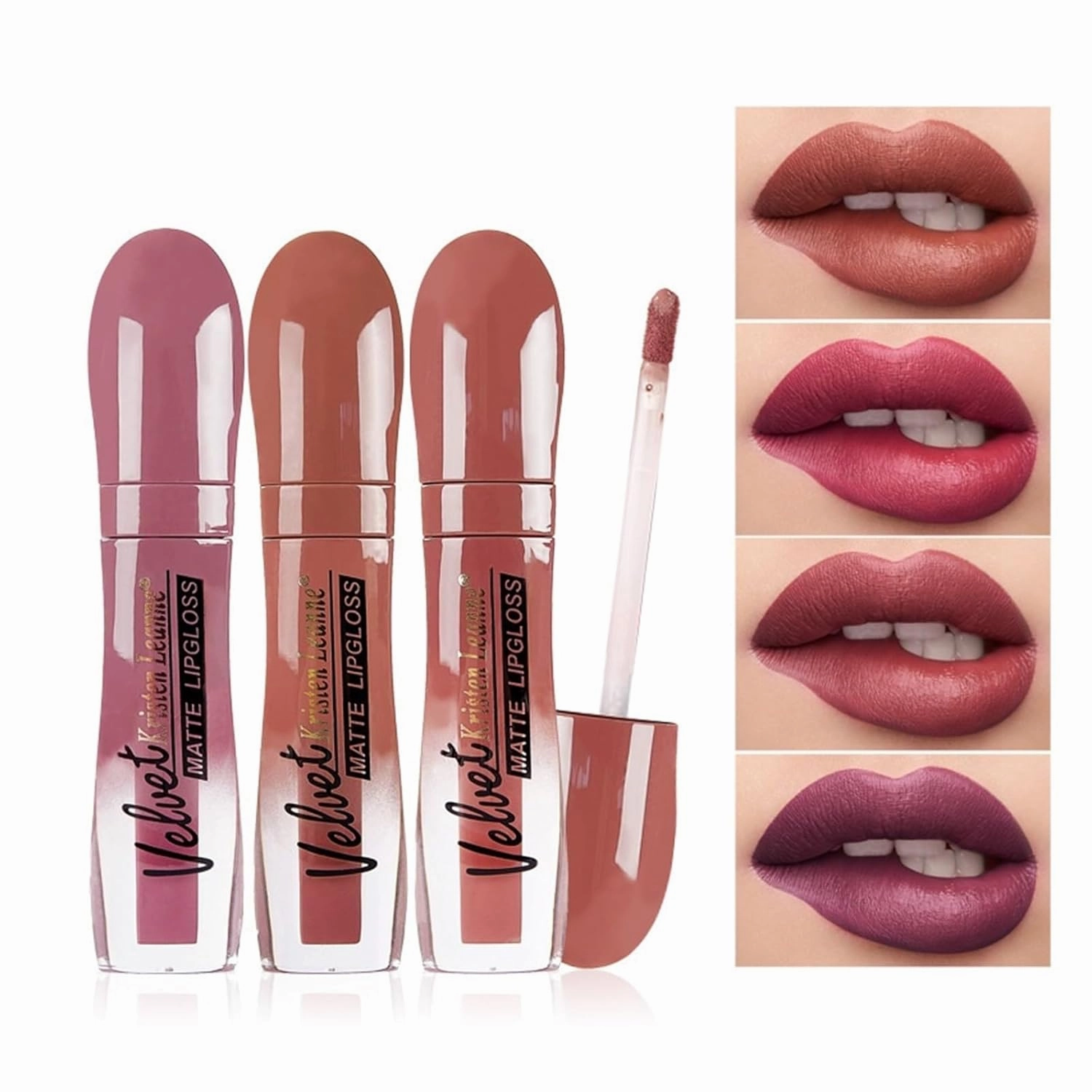 Matte lip gloss matte lipstick non-stick cup does not fade lip gloss makeup (Color : 802, Size : 5ML)
