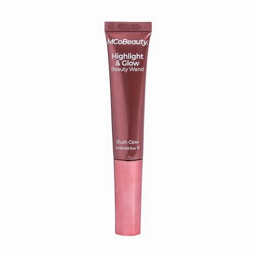 MCoBeauty Highlight & Glow Beauty Wand, Blush Glow, Luminous Highlight for Radiance Skin, Vegan, Cruelty Free Cosmetics