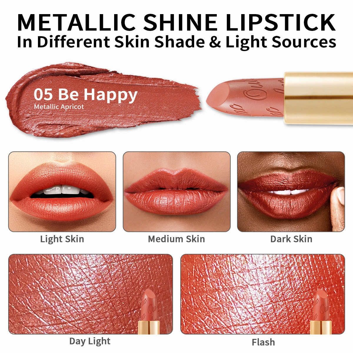 Metallic Shine Lipstick | D05 Be Happy