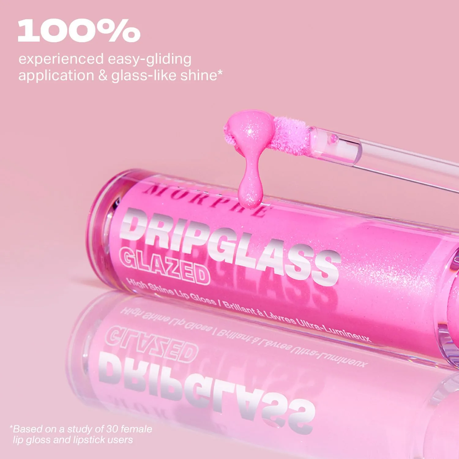 MORPHE Dripglass High Shine Lip Gloss - Glazed, Semi-Sheer & Nourishing Lip Makeup - Buildable Formula Infused with Plant-Derived Squalane & Vitamin E - Shatterproof Mauve (0.13 oz)