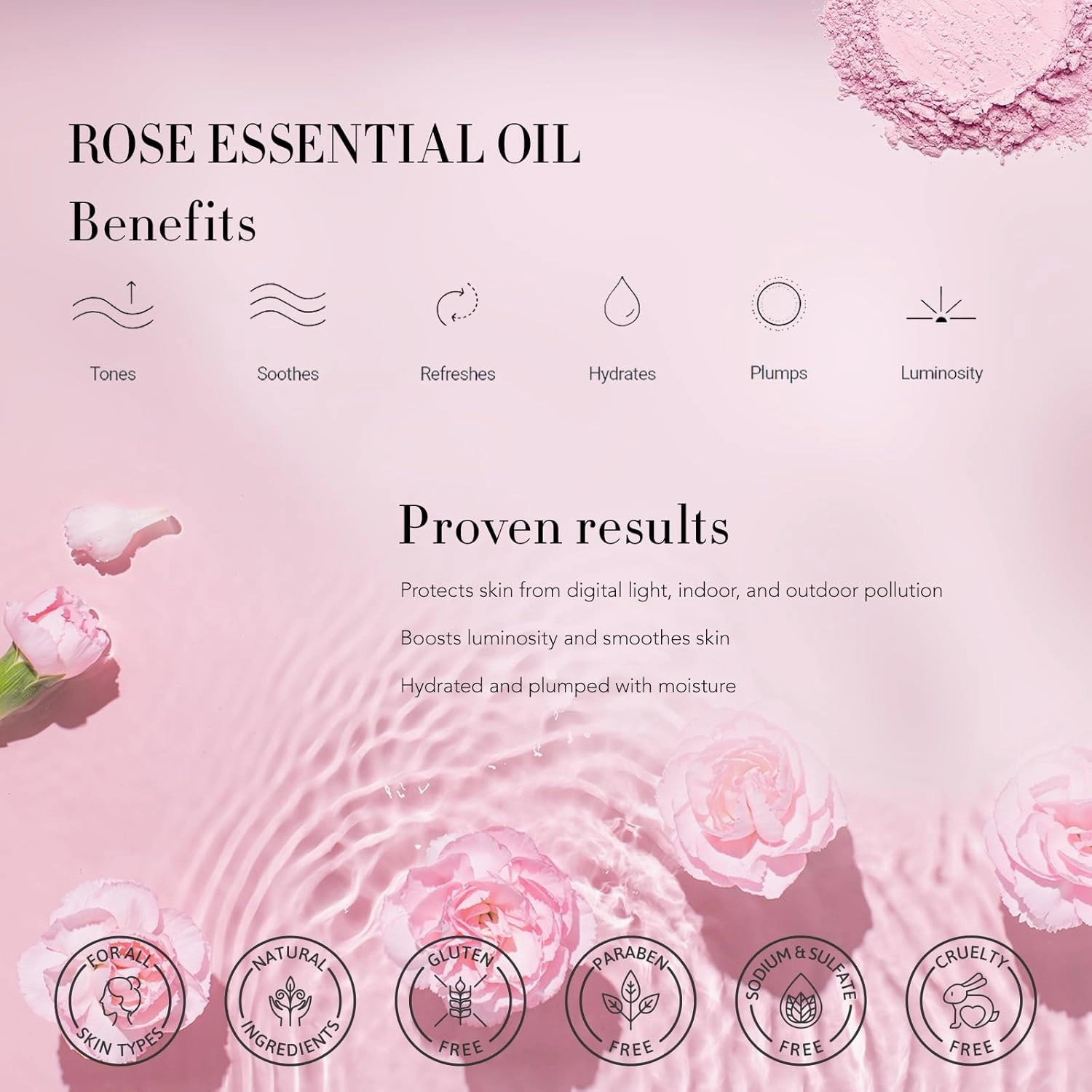 Mother's Day Gift, Spa Gifts 28pcs Rose Facial Skin Care Set for Women, Face Cream, Bath Oil, Serum, Shower Accessories - Bath and Body & Facial Kit - Birthday, Christmas, Valentine's, Bridal Shower