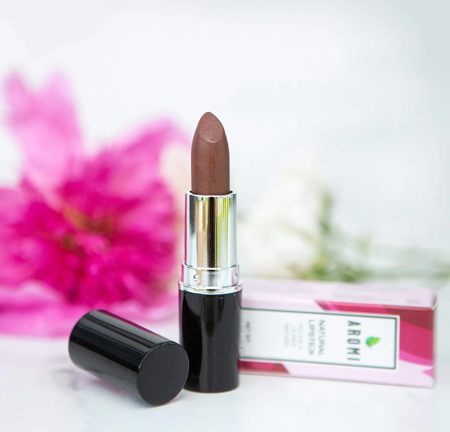 Natural Lipstick | Chocolate Brown Lipstick - Vegan and Cruelty-free Beauty - Moisturizing, Dye-free, Palm-free (Coffee Toffee)