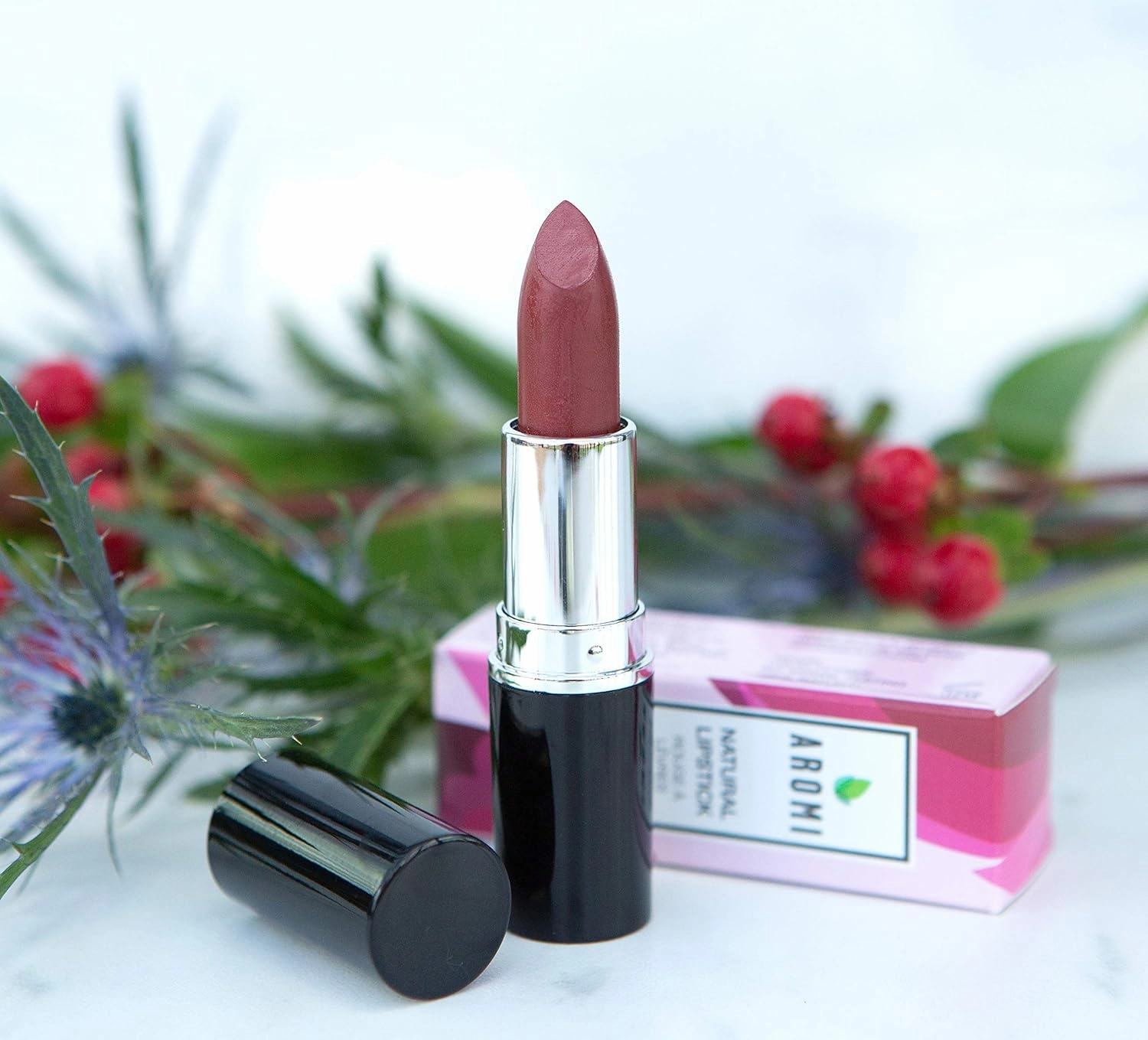 Natural Lipstick | Vegan Beauty, Cruelty-free Cosmetics, Dye-free Lipstick, Mother's Day Gift Idea, (Maroon)
