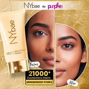 NY Bae 4IN1 Brightenin' Primer (30g) | Value Pack | Bright Skin | Pore Minimising | Golden Glow | Long Lasting Makeup | Glowy Face Base